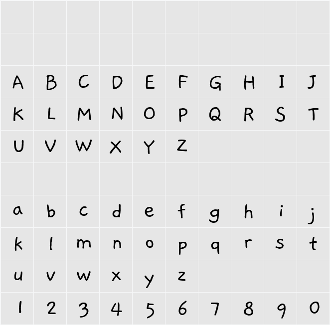 Gaegu 字符映射表