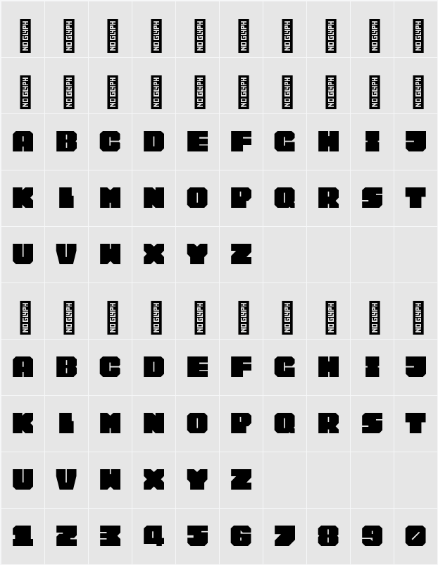 EW Chunk Display 字符映射表