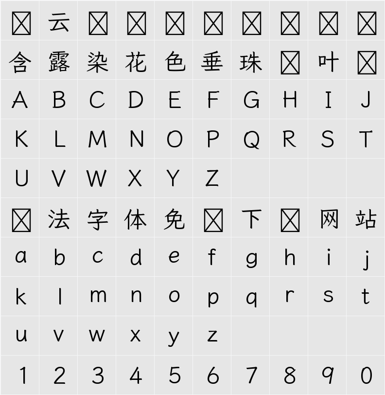 ChienChia F 字符映射表