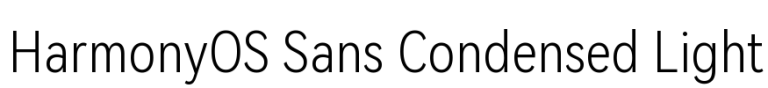 HarmonyOS Sans Condensed Light