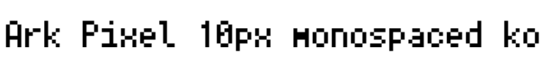 Ark Pixel 10px monospaced ko
