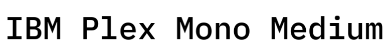 IBM Plex Mono Medium