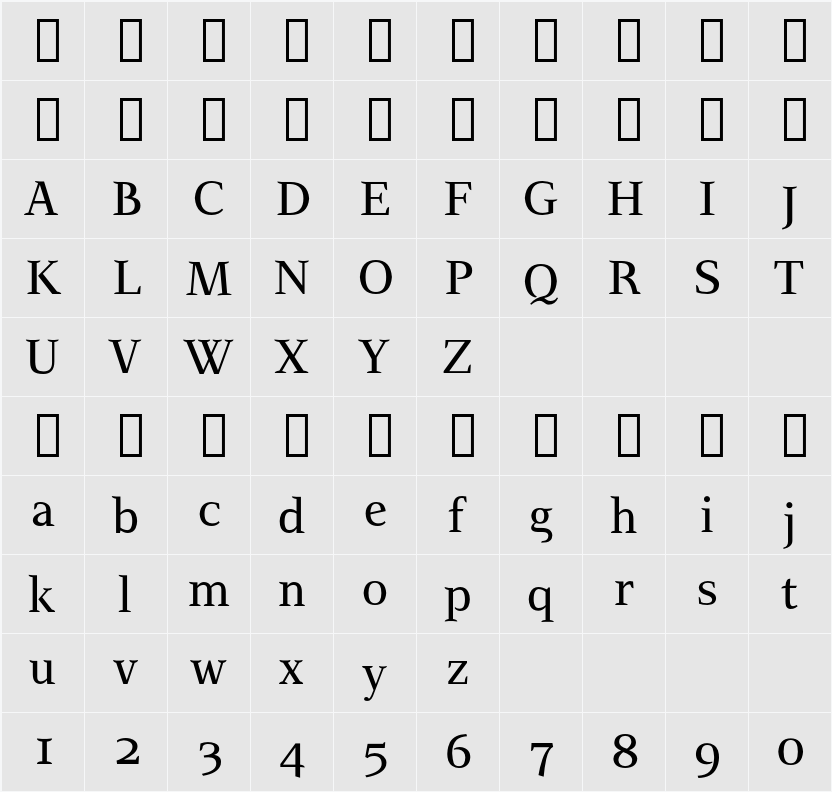 Ghibli 字符映射表