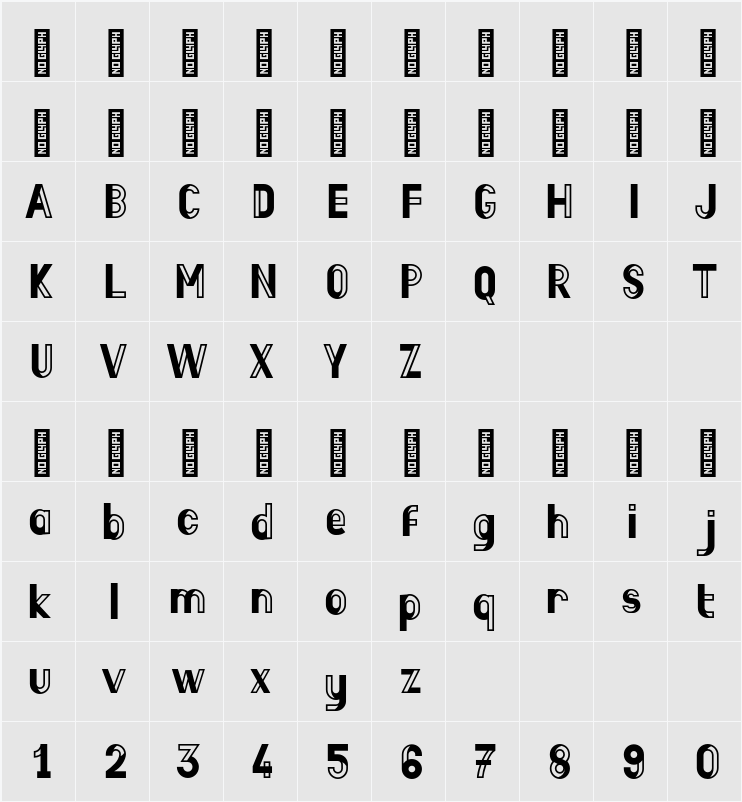 Boisu Stroke 字符映射表