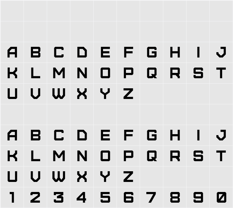 Furore 字符映射表