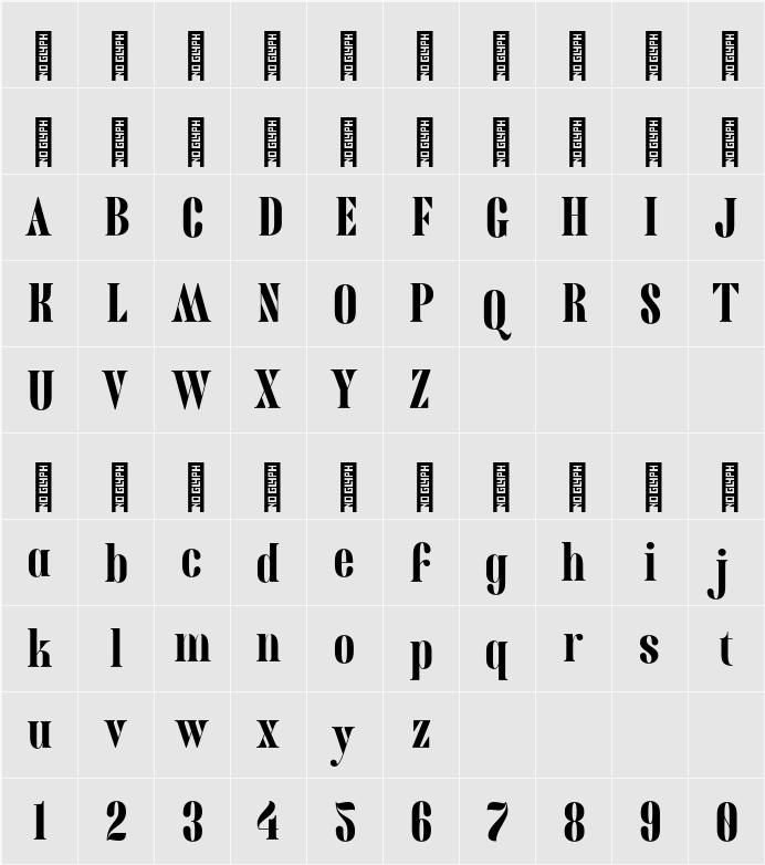 Montreau 字符映射表