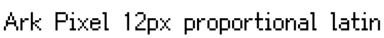 Ark Pixel 12px proportional latin