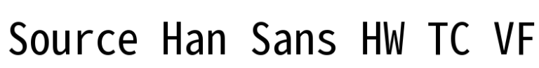 Source Han Sans HW TC VF