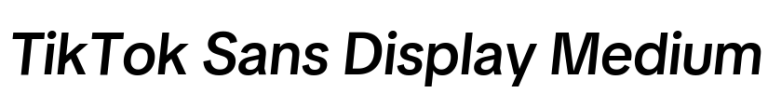 TikTok Sans Display Medium