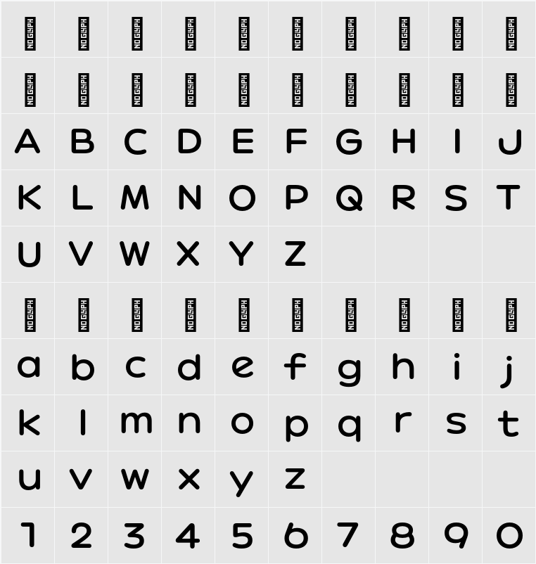 G8321 SemiBold 字符映射表