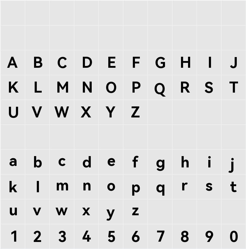 HarmonyOS Sans 字符映射表