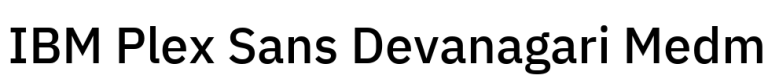 IBM Plex Sans Devanagari Medm