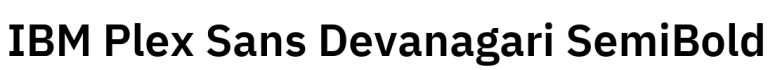 IBM Plex Sans Devanagari SemiBold