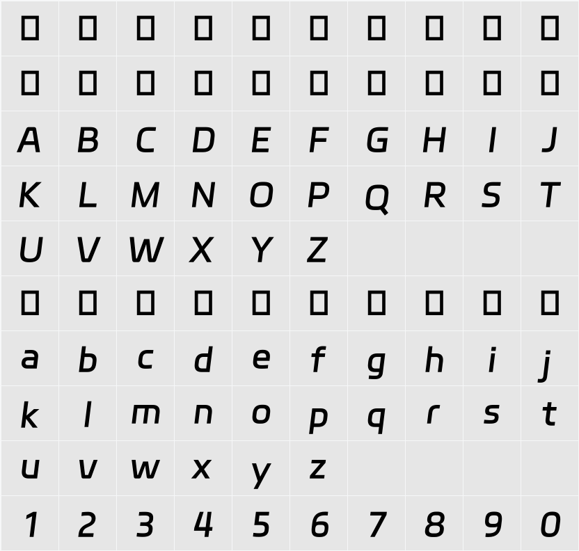 DingTalk Sans 字符映射表