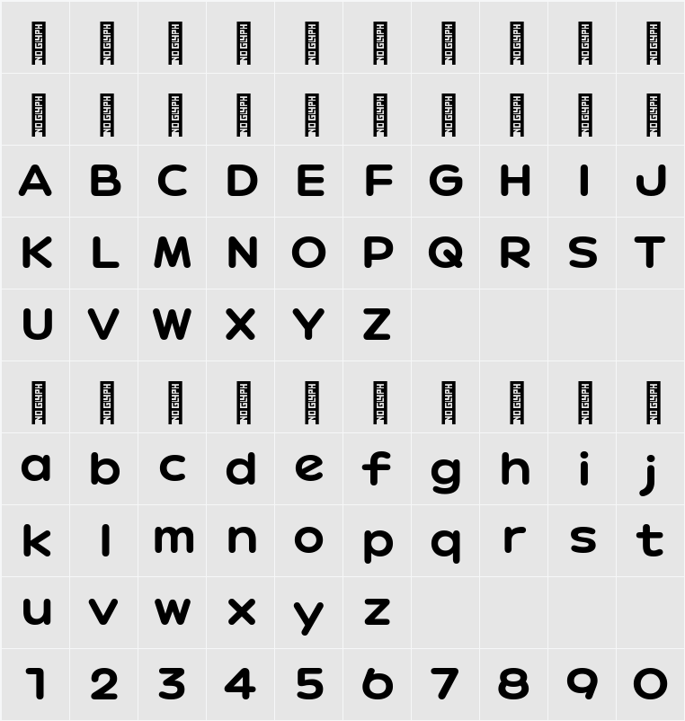 G8321 Bold 字符映射表