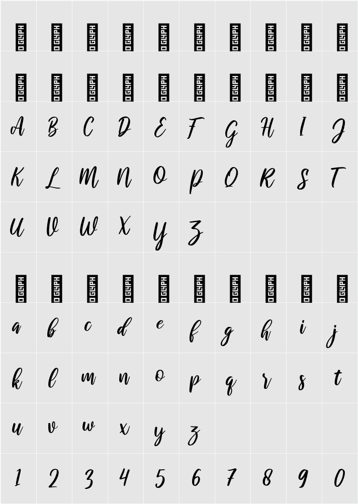 raustila 字符映射表