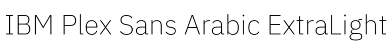 IBM Plex Sans Arabic ExtraLight