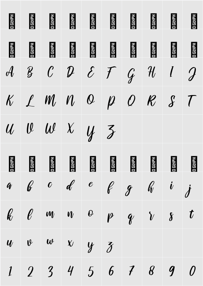 raustila 字符映射表