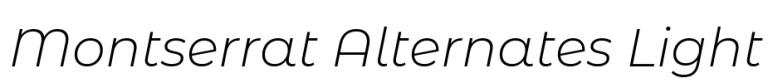 Montserrat Alternates Light