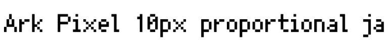 Ark Pixel 10px proportional ja