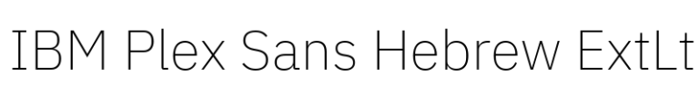 IBM Plex Sans Hebrew ExtLt