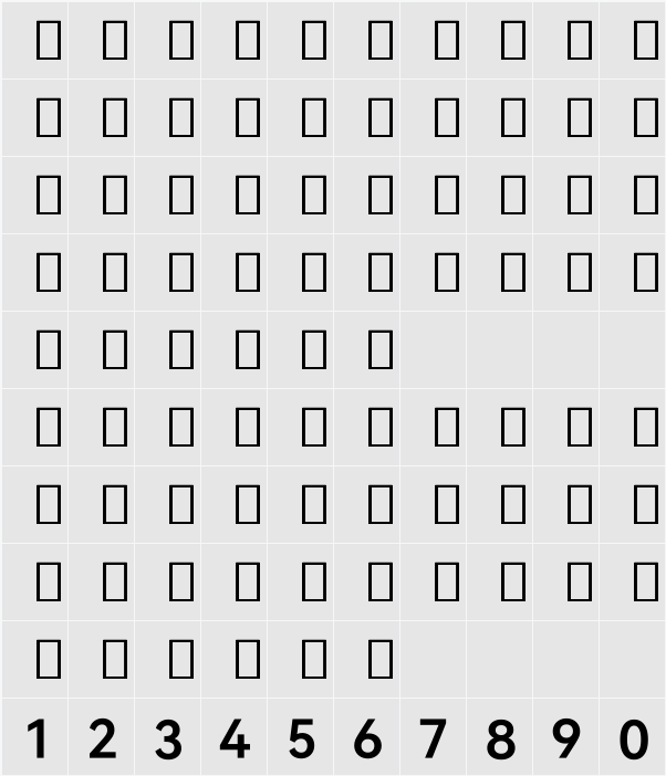 HarmonyOS Sans Naskh Arabic SemiBold 字符映射表