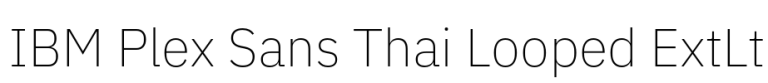 IBM Plex Sans Thai Looped ExtLt