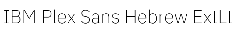 IBM Plex Sans Hebrew ExtLt