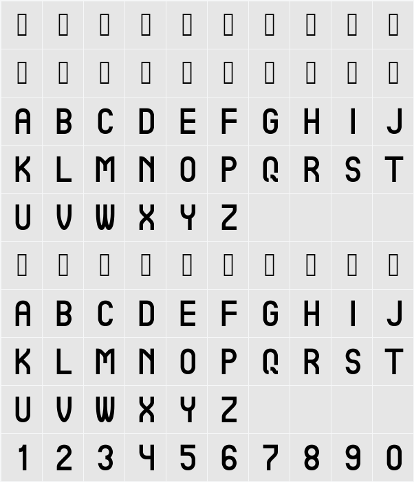 Aznauri Round 字符映射表