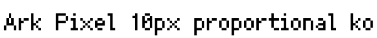 Ark Pixel 10px proportional ko
