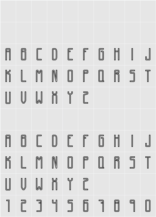 GiantFont 字符映射表