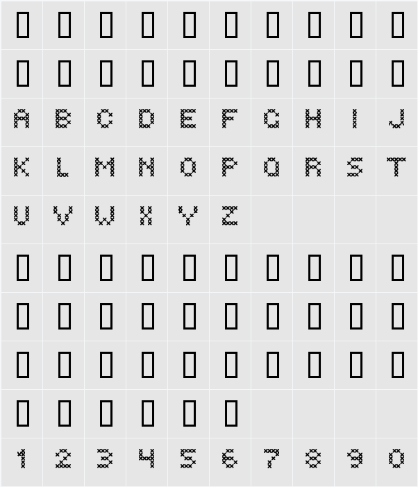 Hovden Stitch 字符映射表