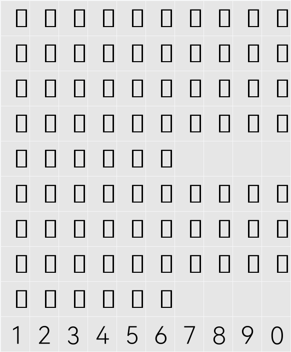 HarmonyOS Sans Naskh Arabic Light 字符映射表