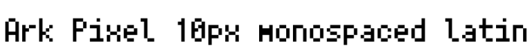 Ark Pixel 10px monospaced latin
