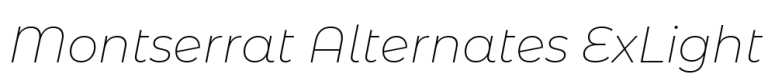 Montserrat Alternates ExLight