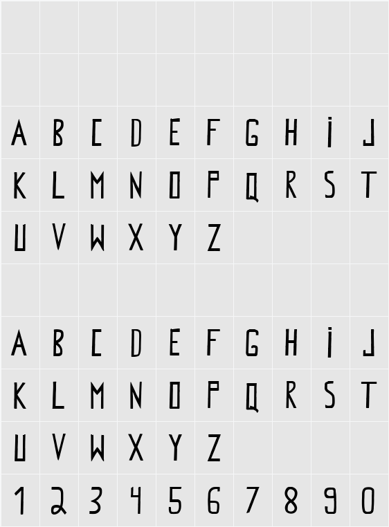 Ofissina 字符映射表