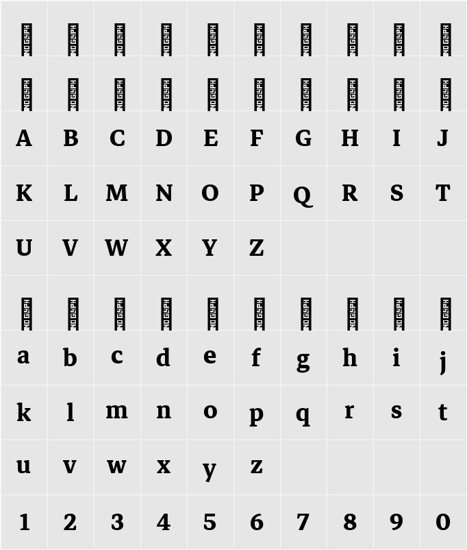 Markazi Text 字符映射表