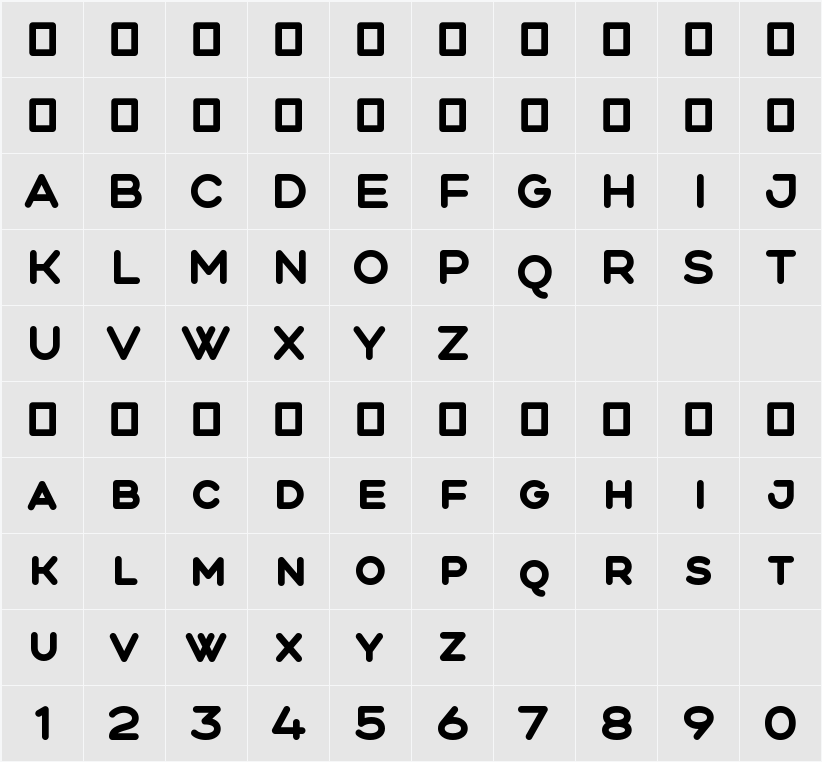 Aqum two 字符映射表
