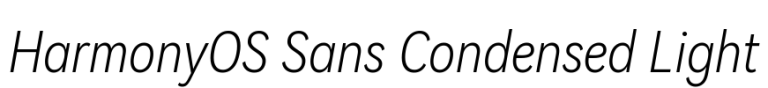 HarmonyOS Sans Condensed Light