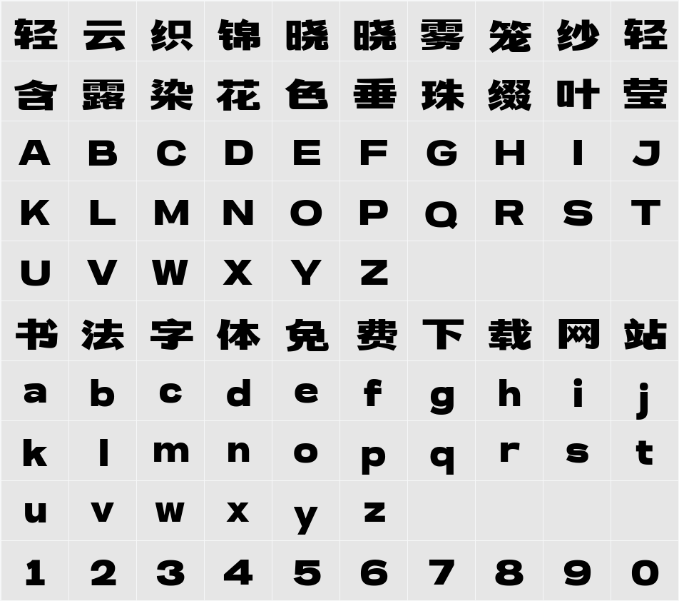 YaoXingQingNianHei1.1 字符映射表