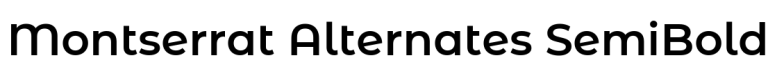Montserrat Alternates SemiBold