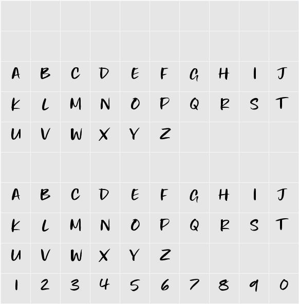 Ivory Heart Solid 字符映射表