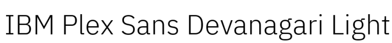 IBM Plex Sans Devanagari Light