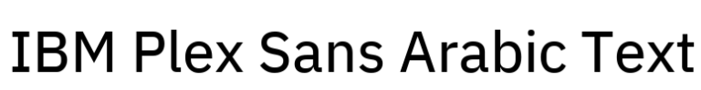 IBM Plex Sans Arabic Text