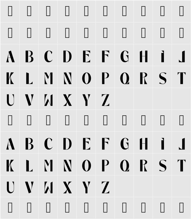 Kerao 字符映射表