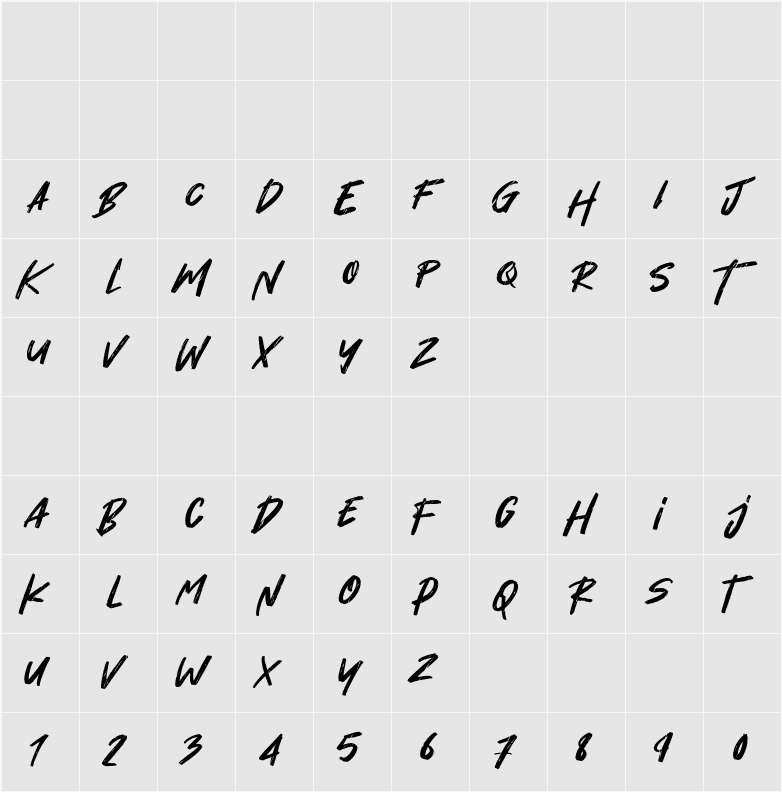 Hey November 字符映射表