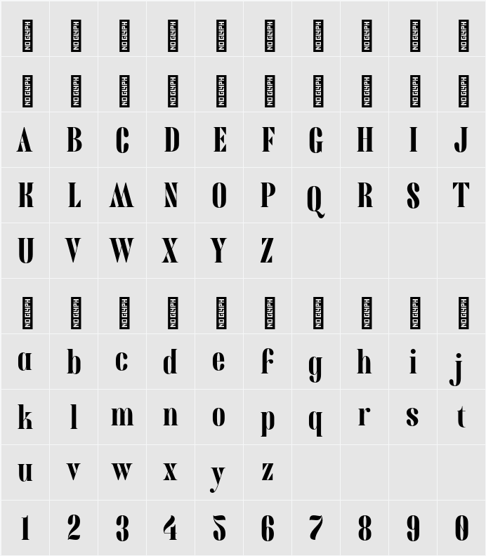 Montreau 字符映射表