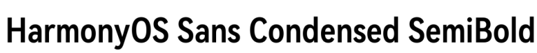 HarmonyOS Sans Condensed SemiBold