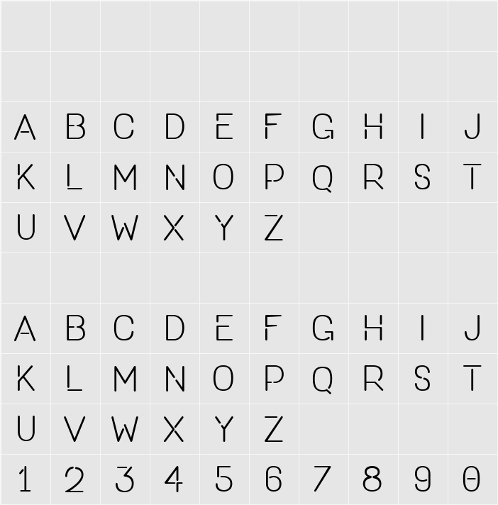 ONE DAY 字符映射表