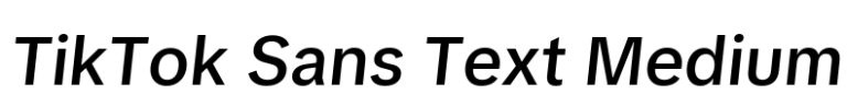 TikTok Sans Text Medium